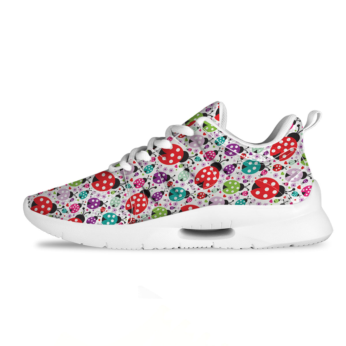 Ladybug Cute Print Pattern Tennis Shoes-grizzshop