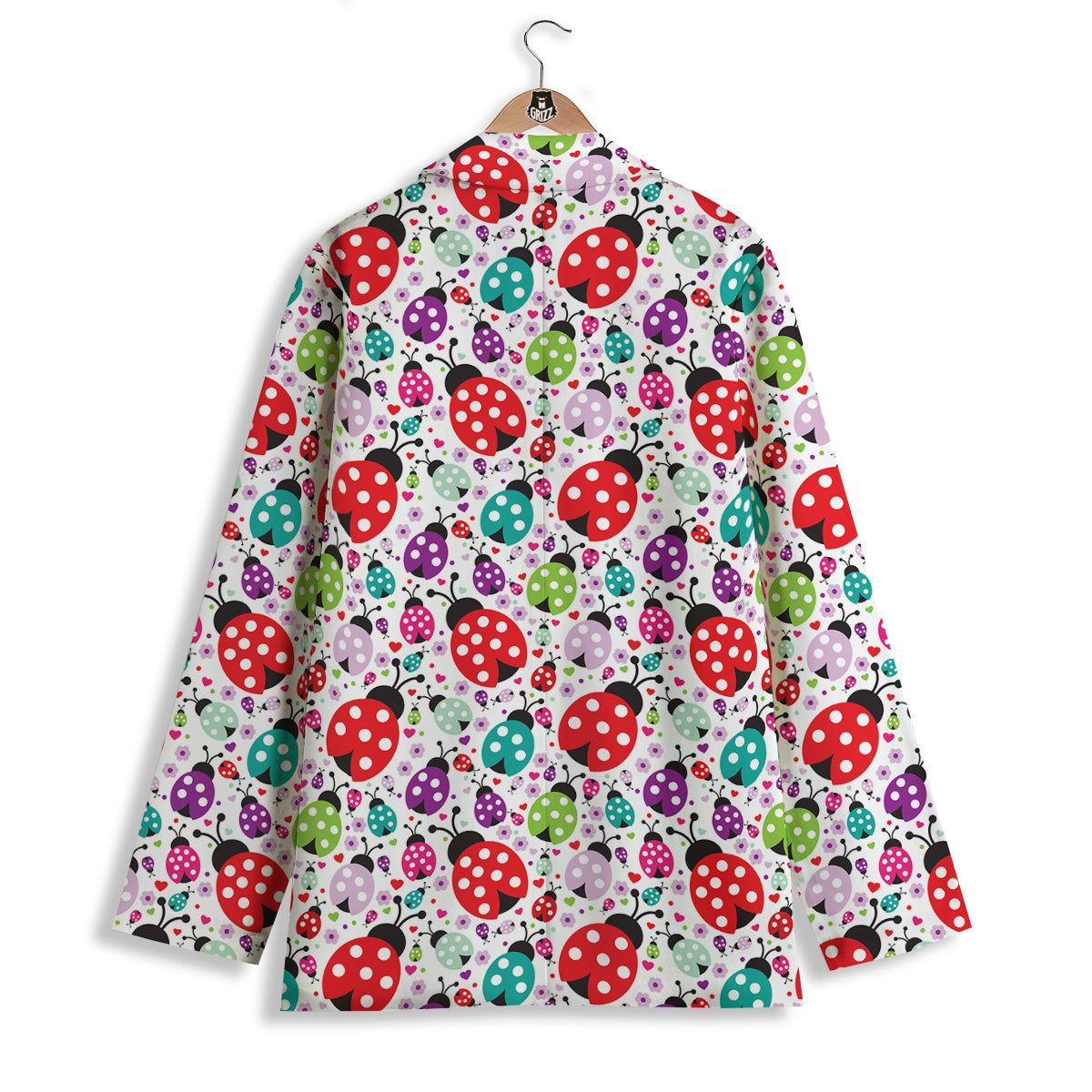Ladybug Cute Print Pattern Women's Blazer-grizzshop