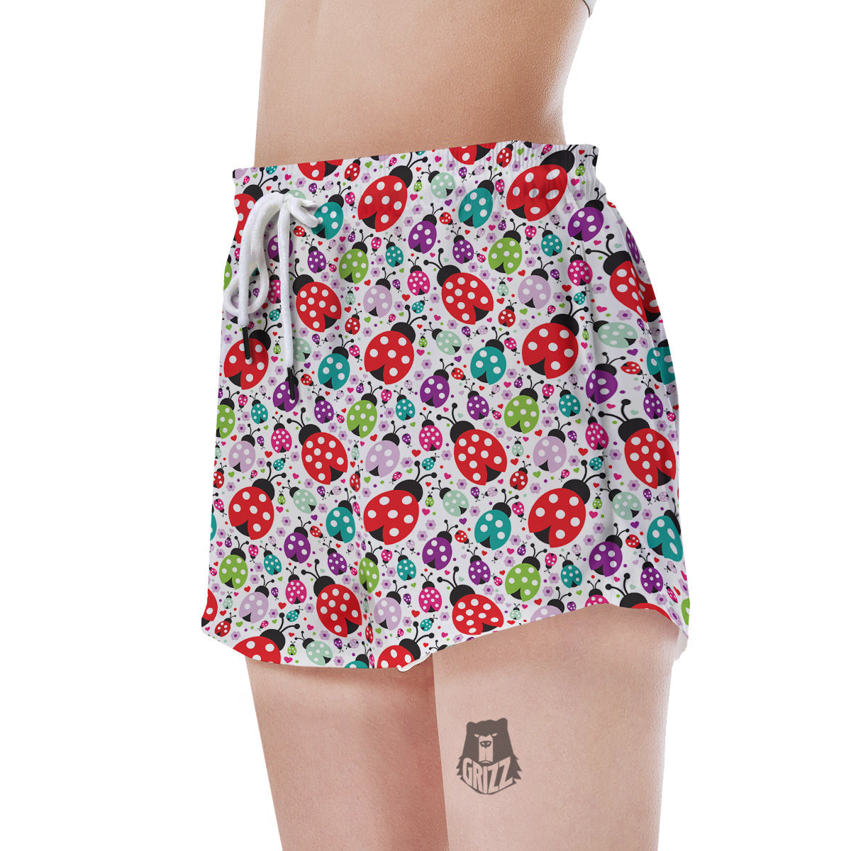 Ladybug Cute Print Pattern Women's Shorts-grizzshop