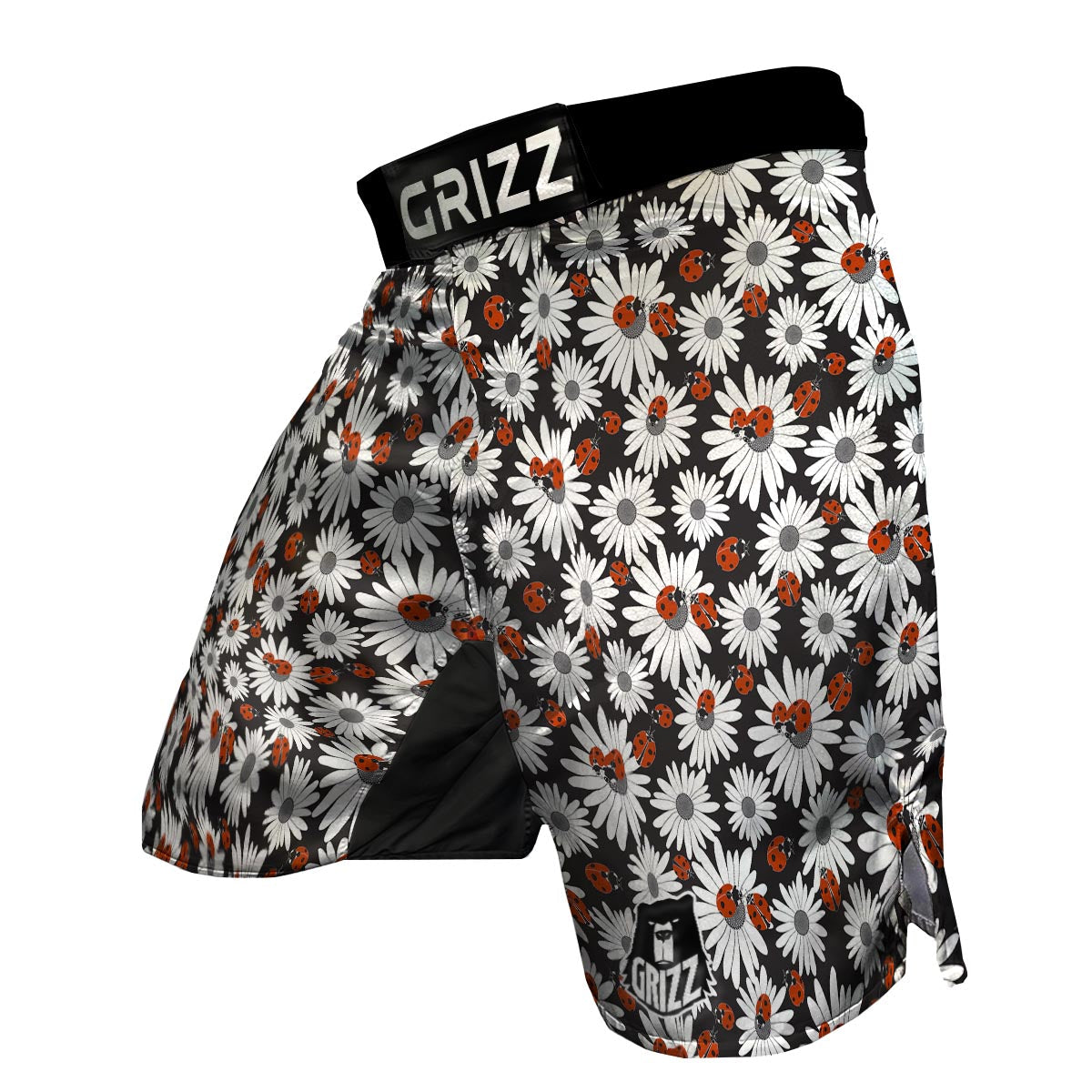 Ladybug Daisy Pattern Print MMA Shorts-grizzshop