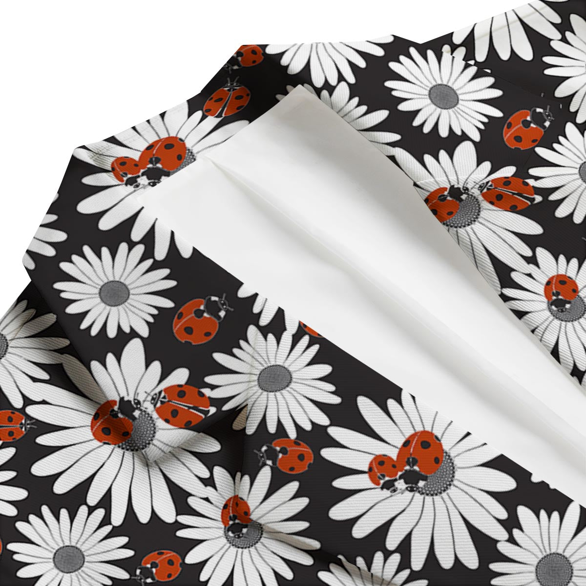 Ladybug Daisy Pattern Print Men's Blazer-grizzshop