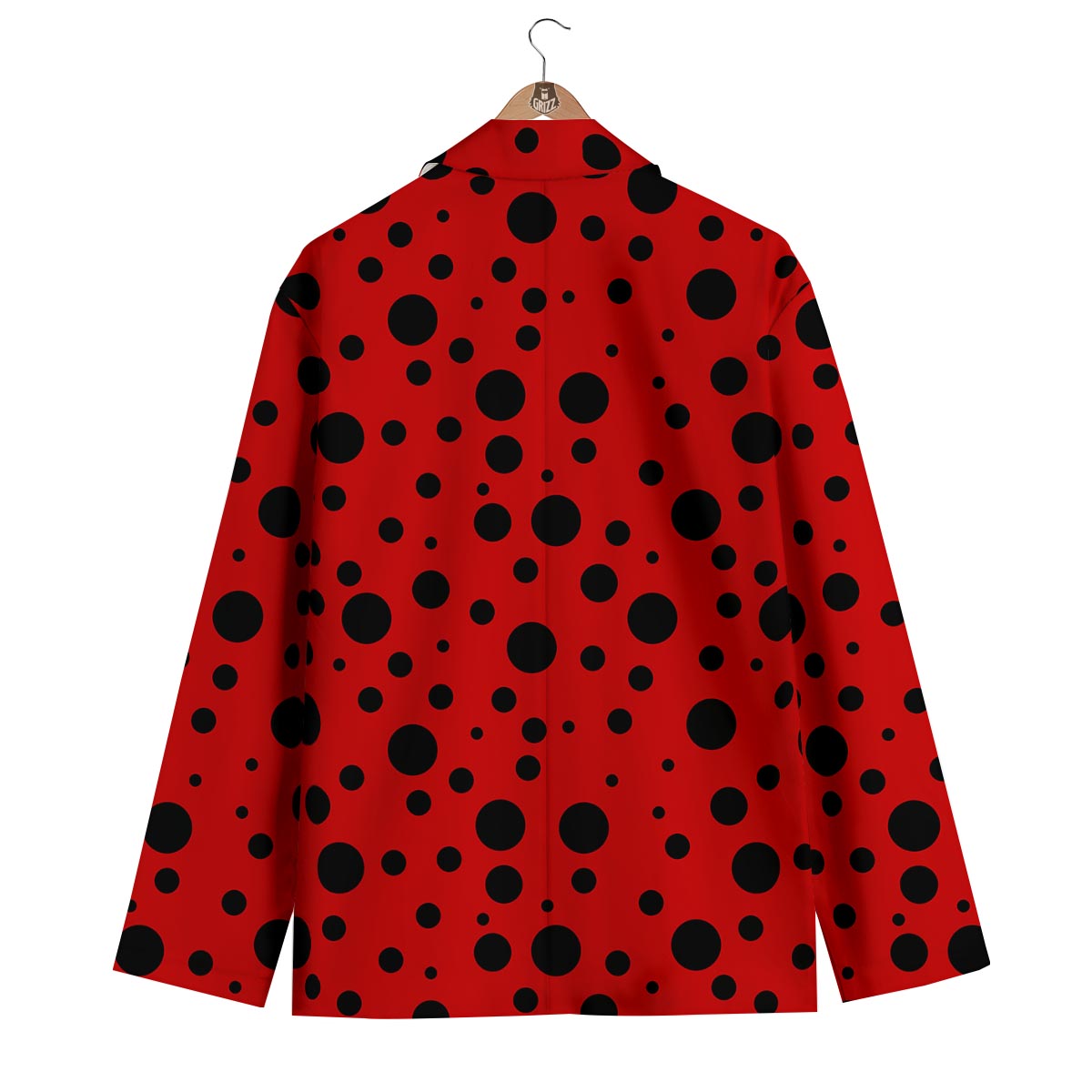 Ladybug Pattern Print Men's Blazer-grizzshop