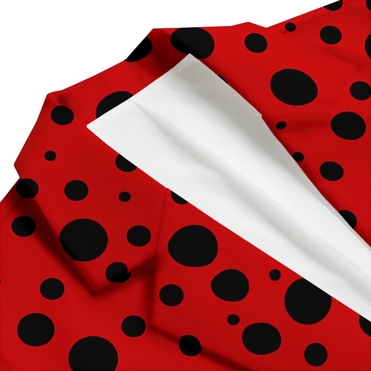 Ladybug Pattern Print Men's Blazer-grizzshop