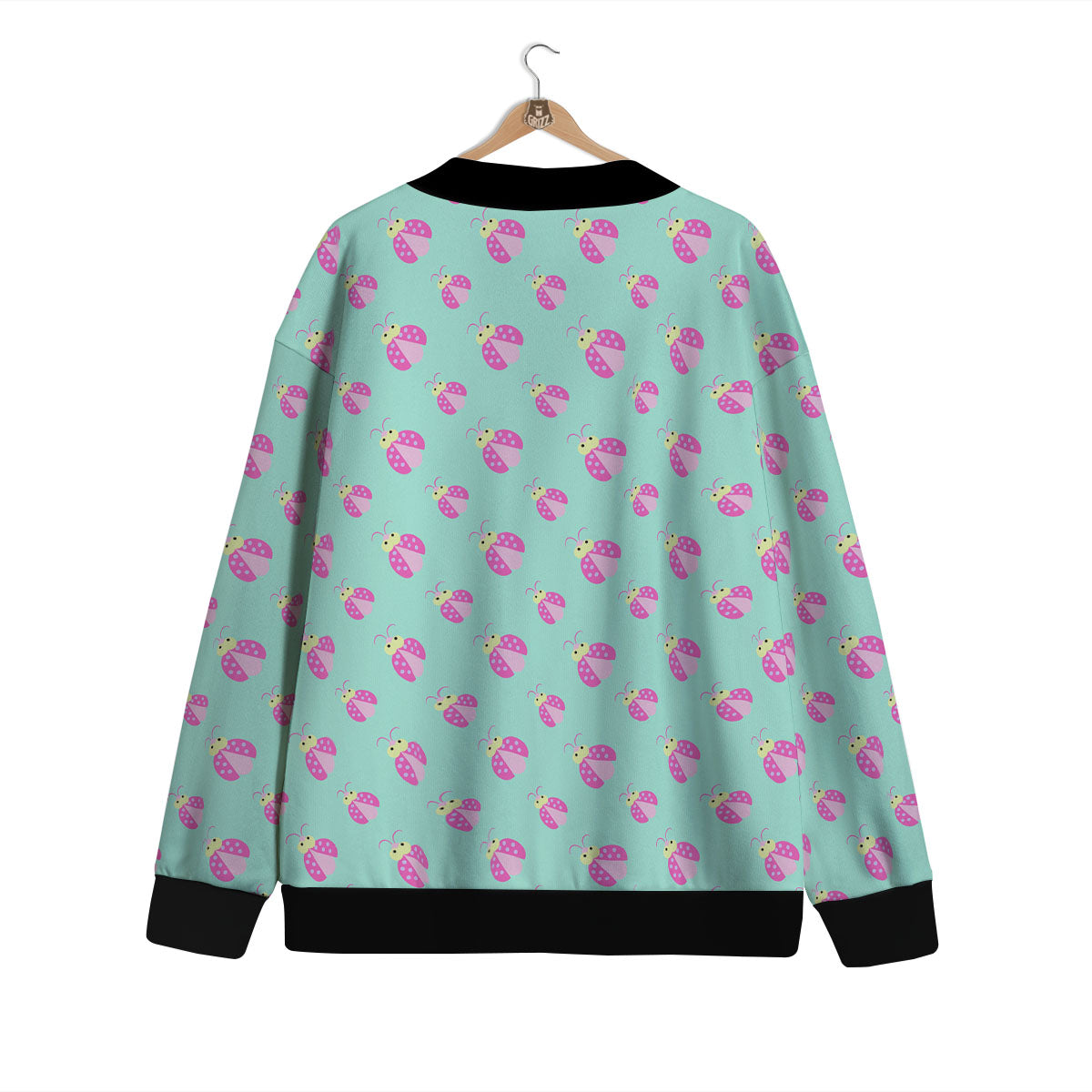 Ladybug Pink Print Pattern Cardigan-grizzshop