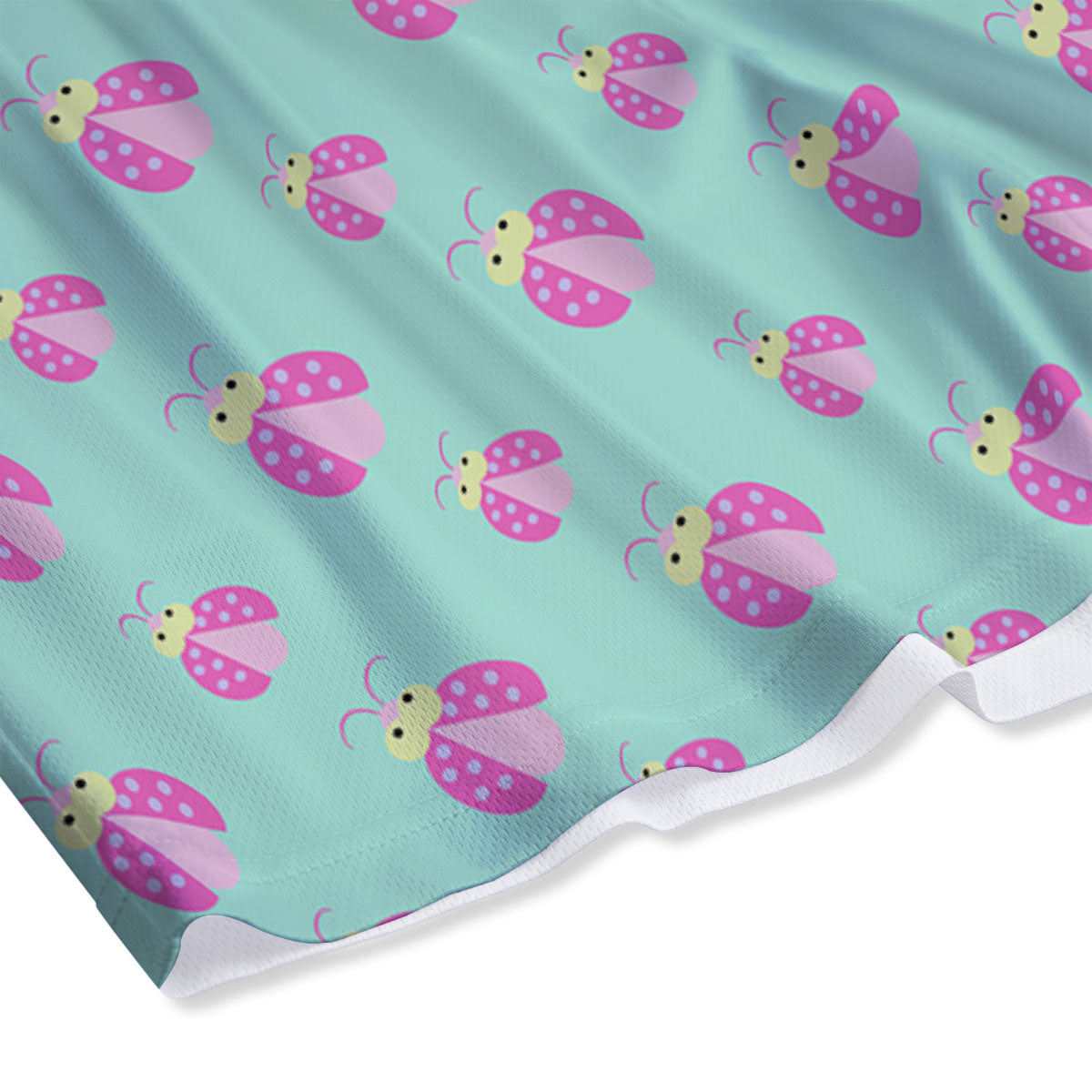 Ladybug Pink Print Pattern Mesh Shorts-grizzshop