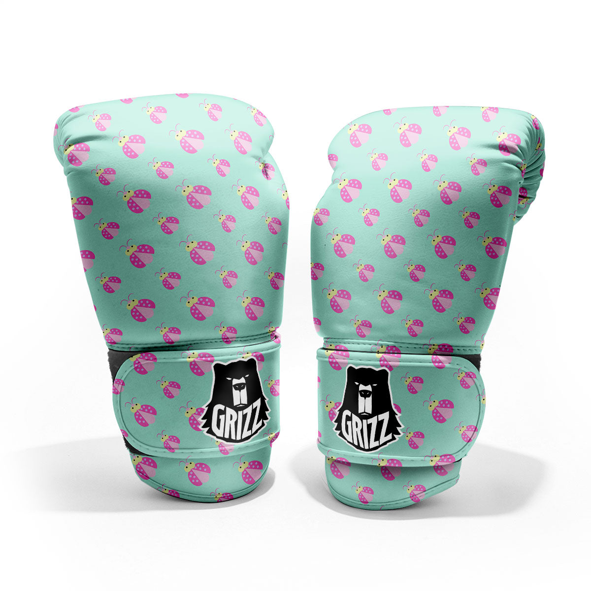 Ladybug Pink Print Pattern Sparring Gloves-grizzshop