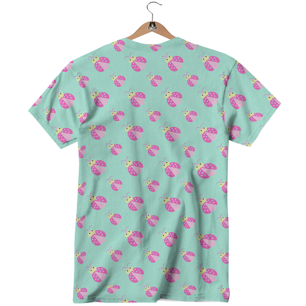 Ladybug Pink Print Pattern T-Shirt-grizzshop