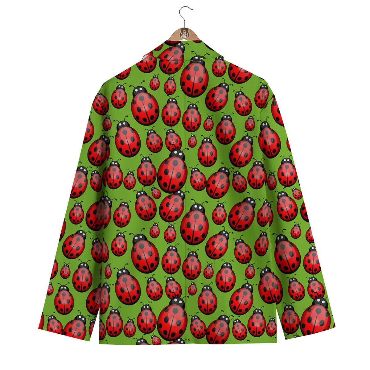 Ladybug Print Pattern Men's Blazer-grizzshop