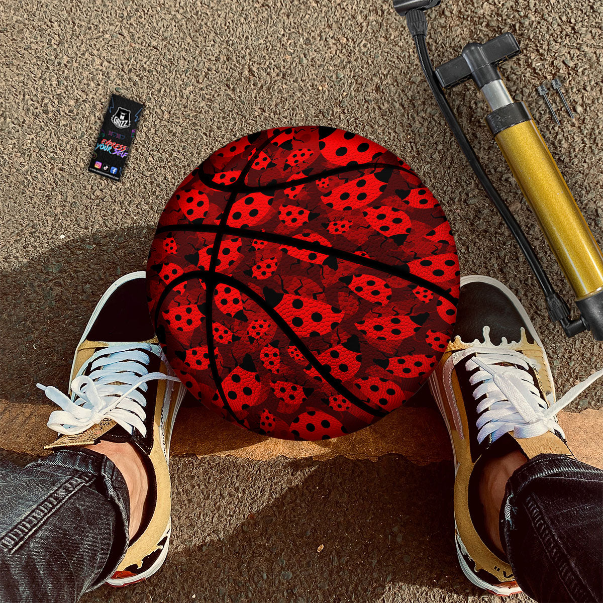 Ladybug Red Print Pattern Basketball-grizzshop