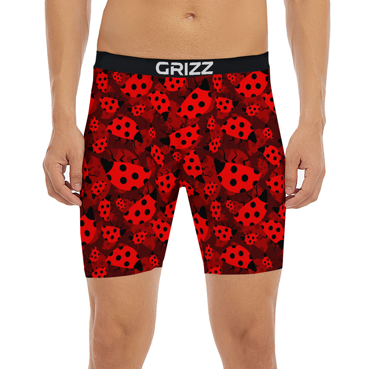 Ladybug Red Print Pattern Boxer Briefs-grizzshop