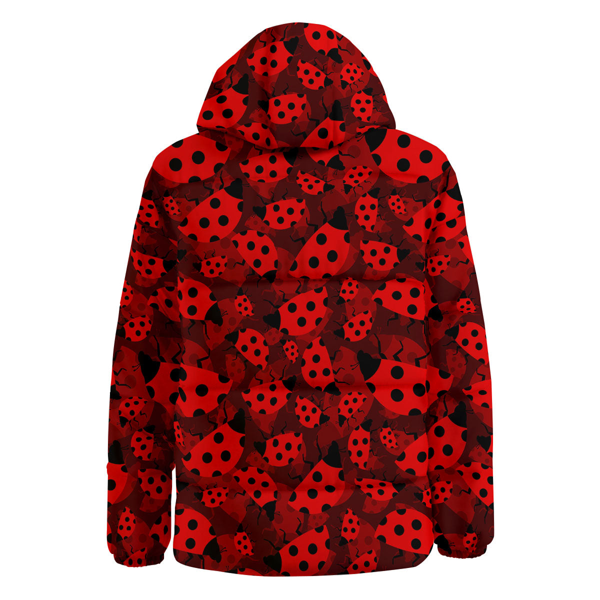 Ladybug Red Print Pattern Down Jacket-grizzshop