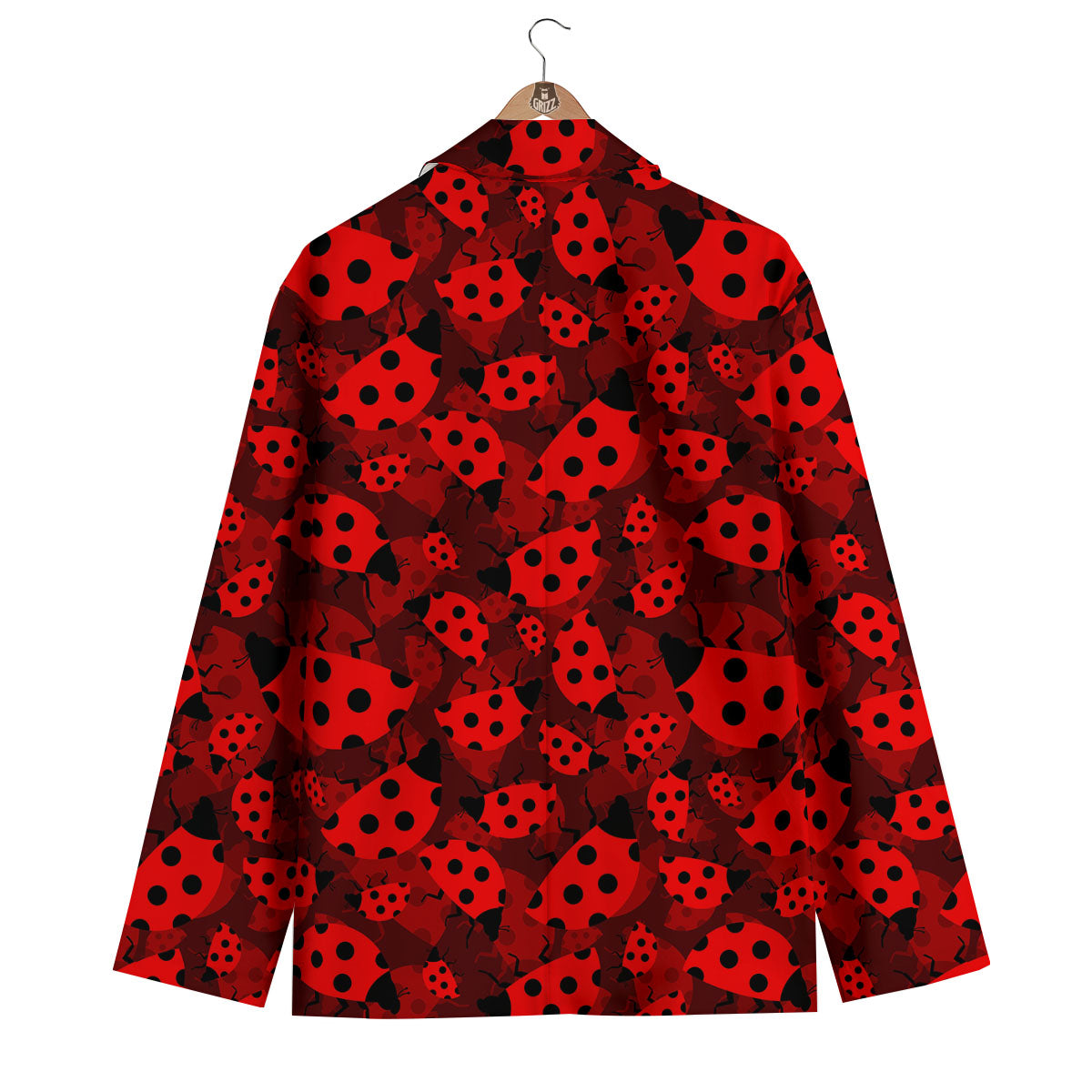 Ladybug Red Print Pattern Men's Blazer-grizzshop