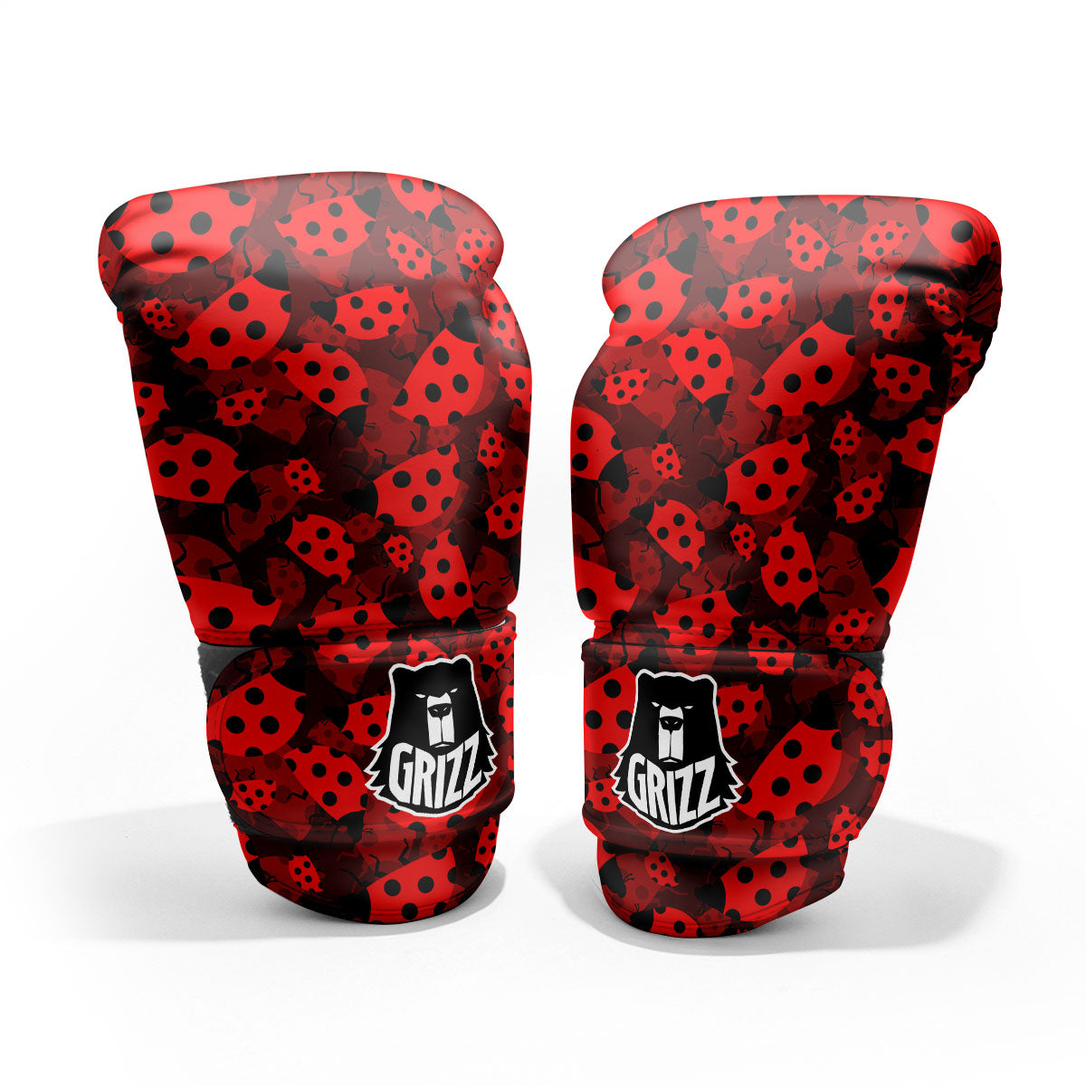 Ladybug Red Print Pattern Sparring Gloves-grizzshop