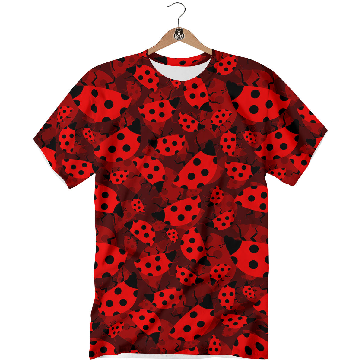 Ladybug Red Print Pattern T-Shirt-grizzshop