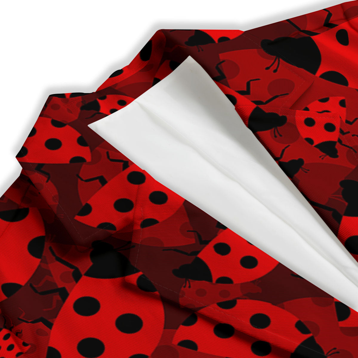 Ladybug Red Print Pattern Women's Blazer-grizzshop