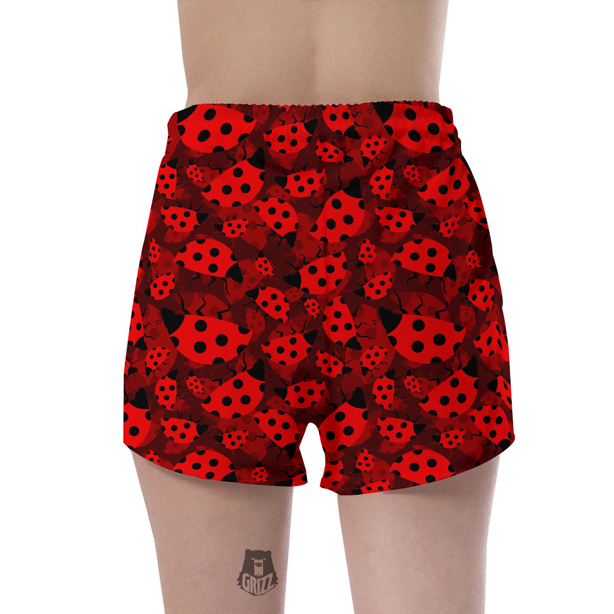 Ladybug Red Print Pattern Women's Shorts-grizzshop