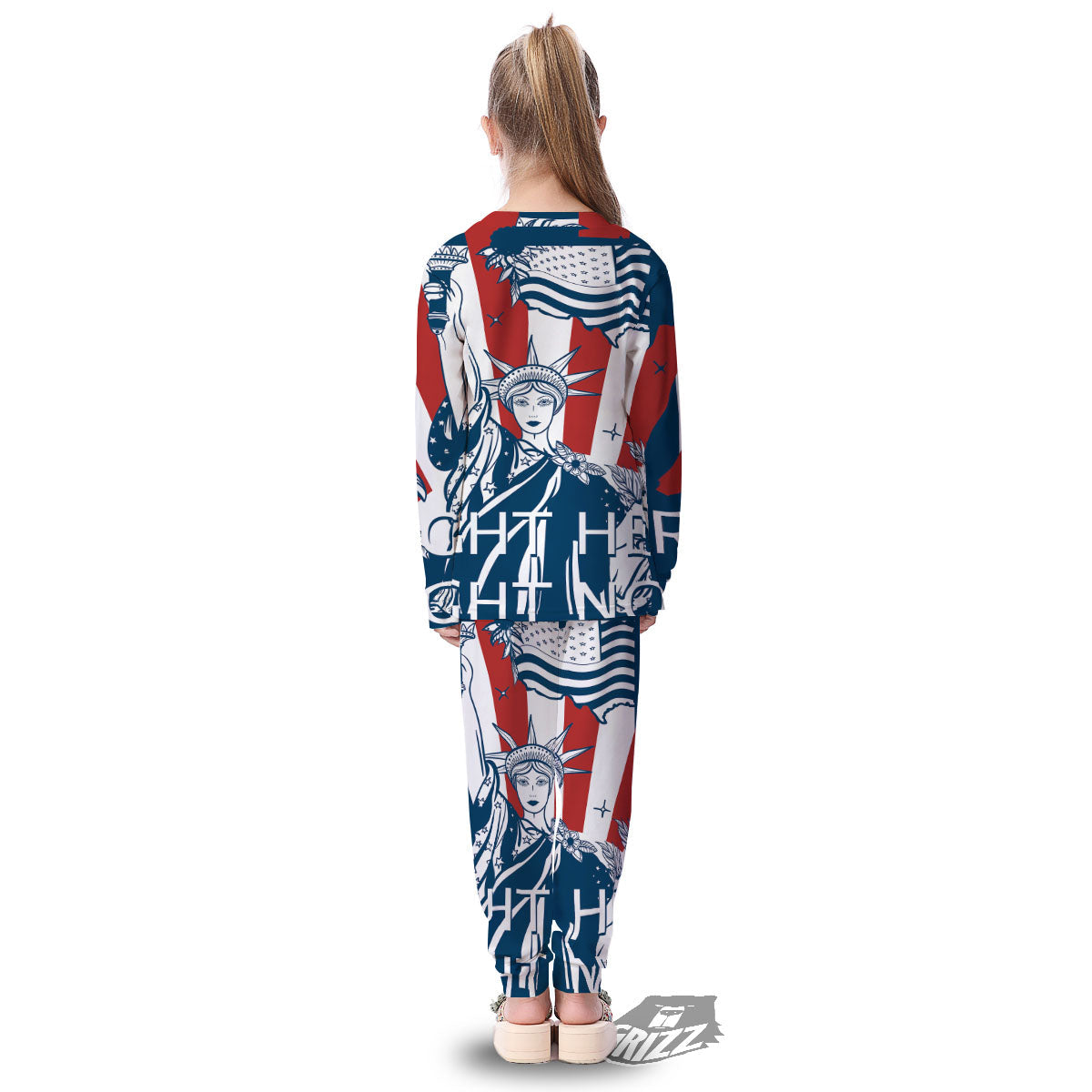 Land Of Liberty American Print Kid's Pajamas-grizzshop