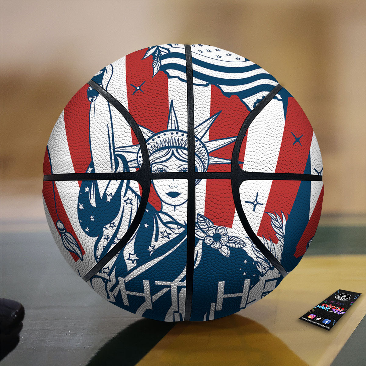 Land Of Liberty American Print Basketball