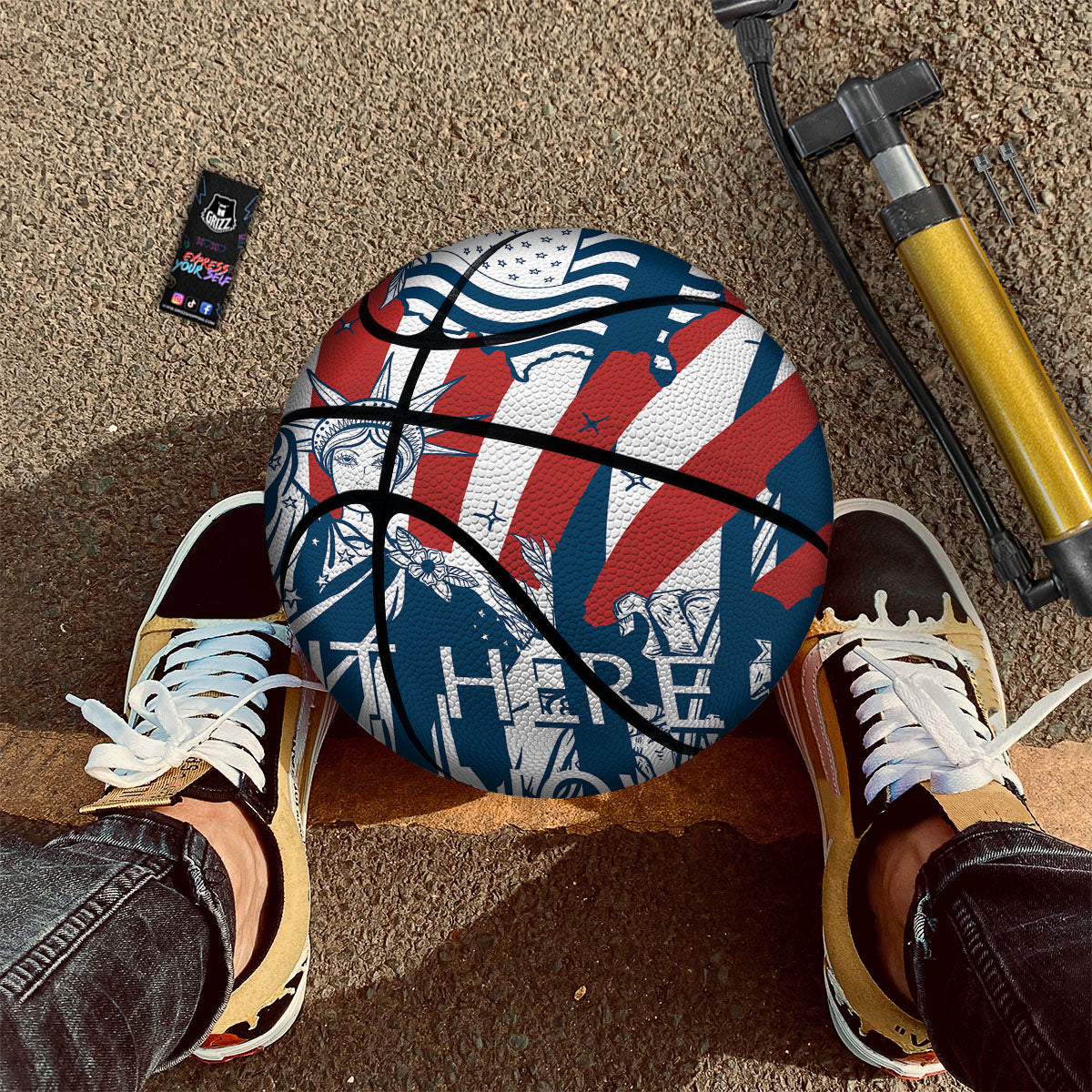 Land Of Liberty American Print Basketball