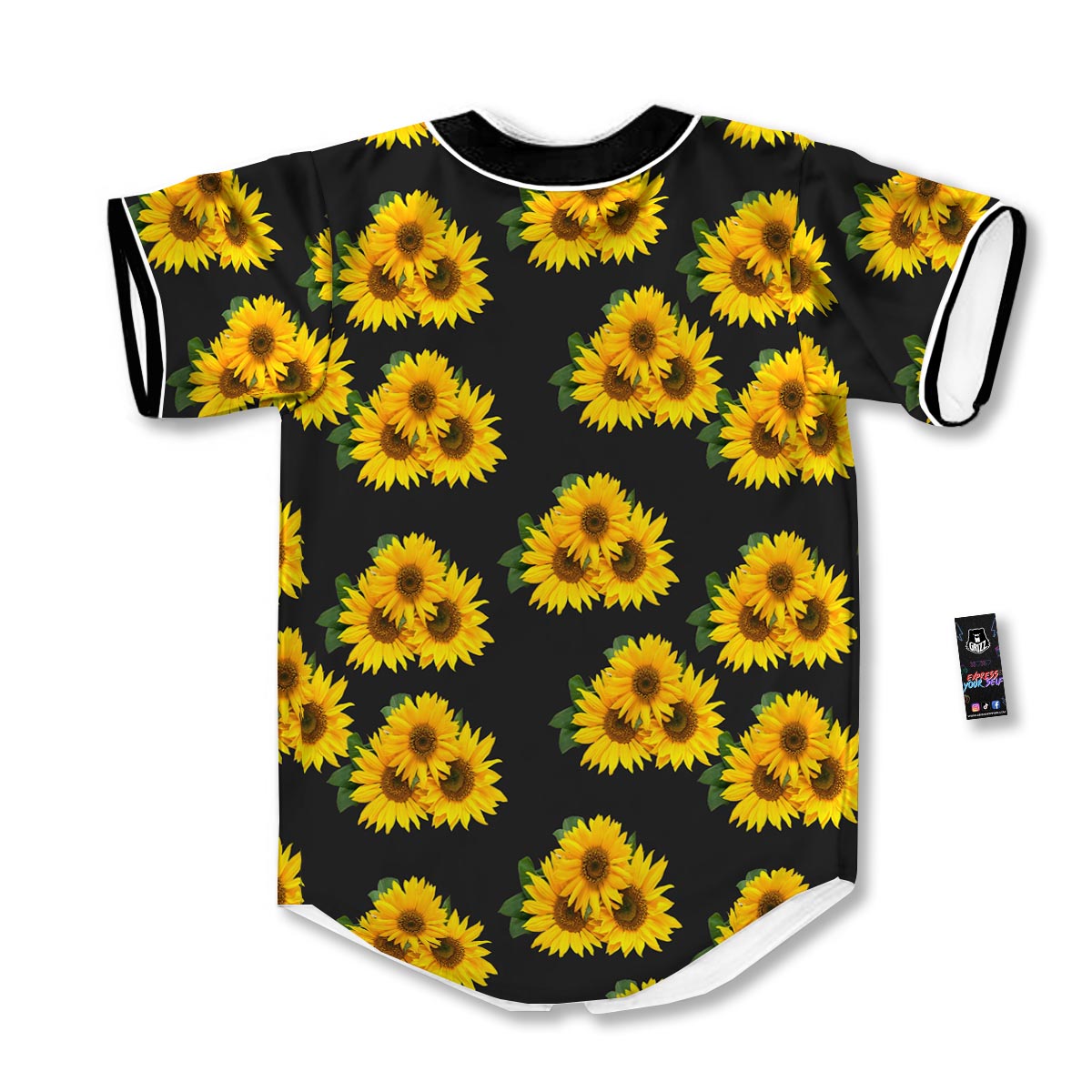 Landscape Sunflower Print Pattern Baseball Jersey-grizzshop