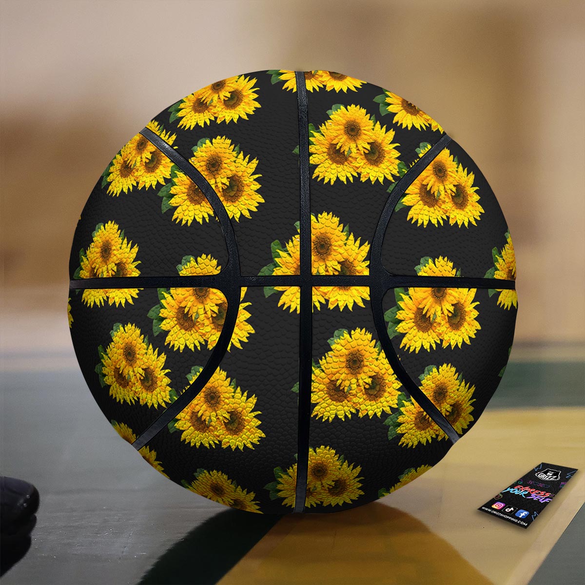 Landscape Sunflower Print Pattern Basketball