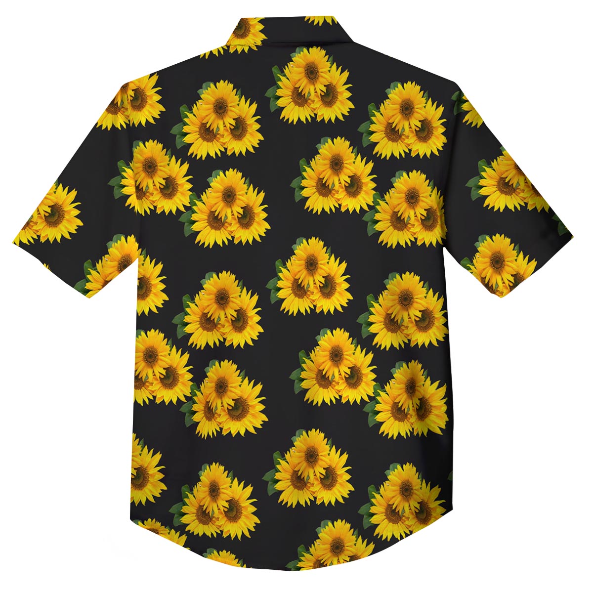 Landscape Sunflower Print Pattern Button Up Shirt-grizzshop