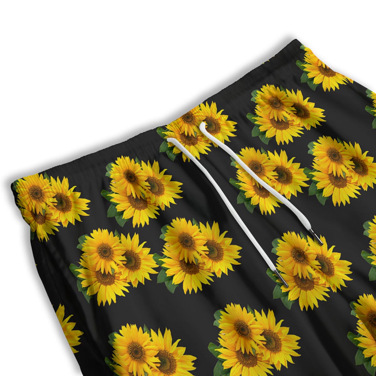Landscape Sunflower Print Pattern Men's Athletic Shorts