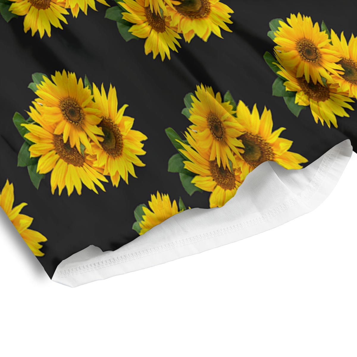 Landscape Sunflower Print Pattern Men's Athletic Shorts