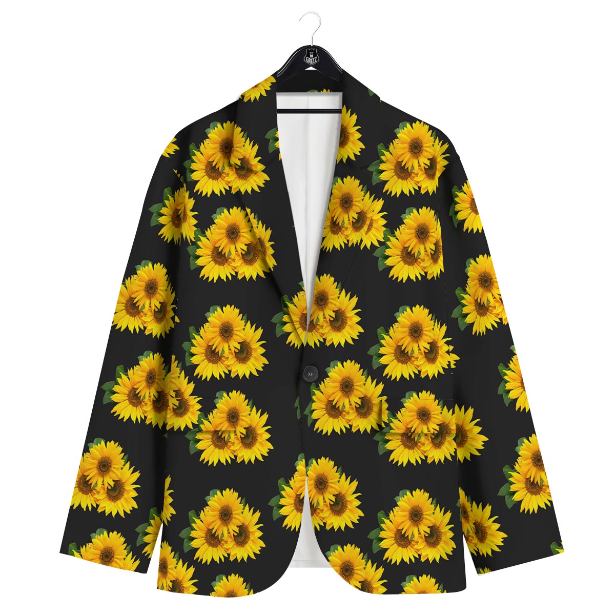 Landscape Sunflower Print Pattern Men's Sport Coat-grizzshop