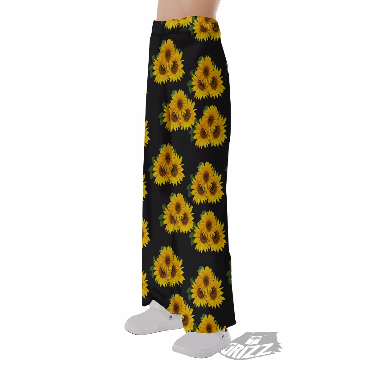 Landscape Sunflower Print Pattern Pajama Pants-grizzshop