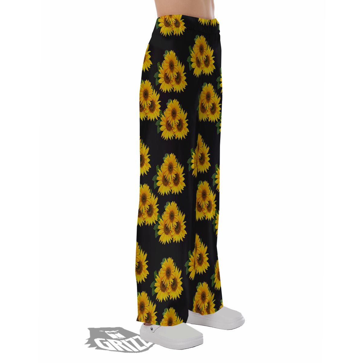 Landscape Sunflower Print Pattern Pajama Pants-grizzshop