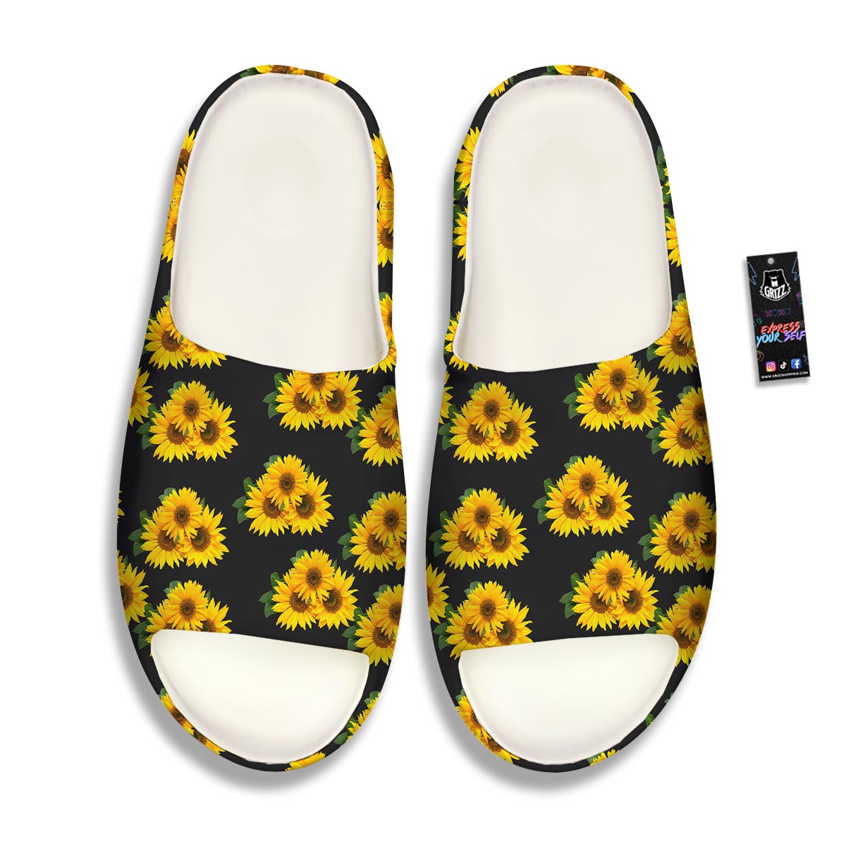 Landscape Sunflower Print Pattern Sandals-grizzshop
