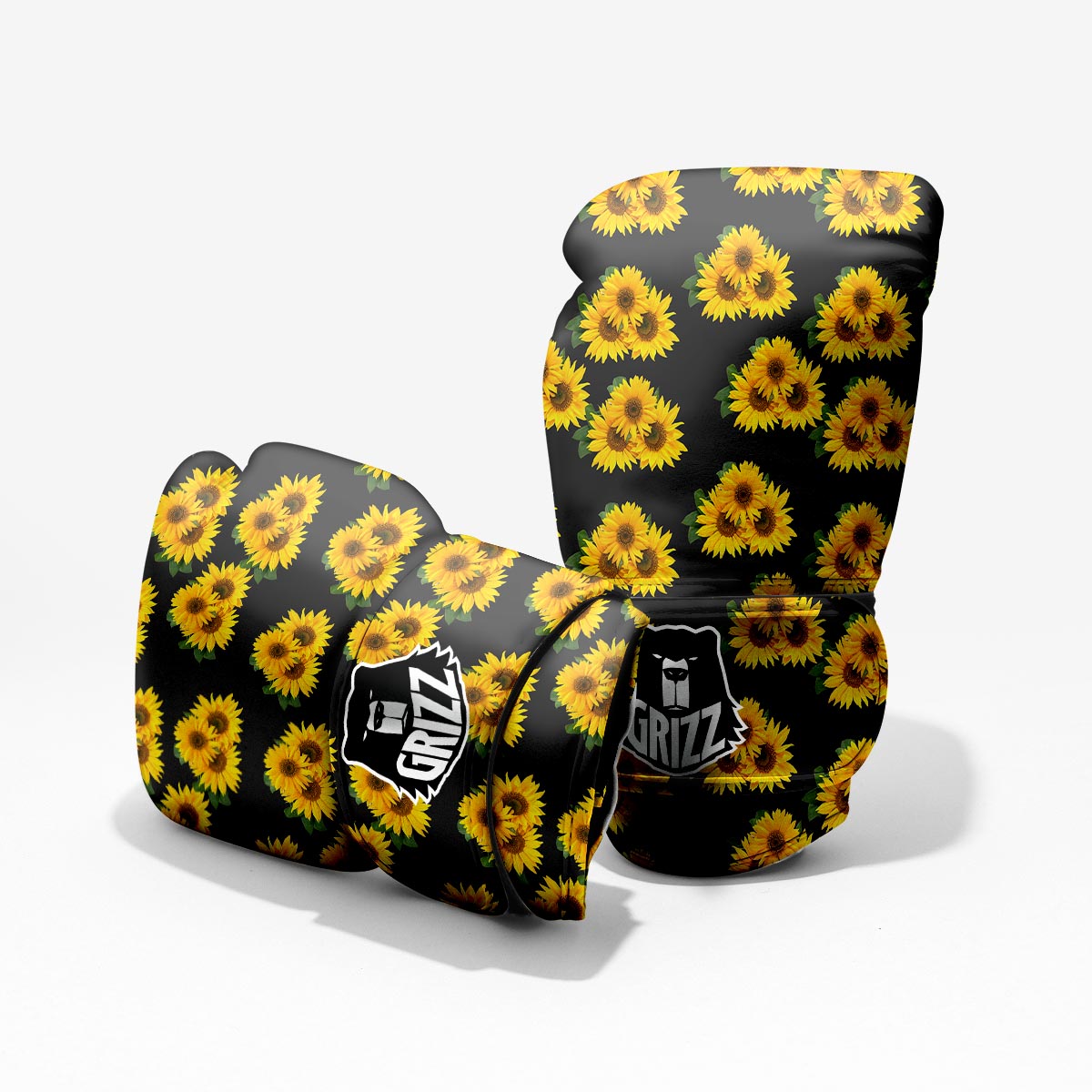 Landscape Sunflower Print Pattern Pro Boxing Glove