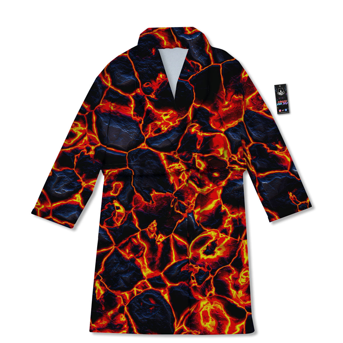 Lava Molten Print Bathrobe-grizzshop