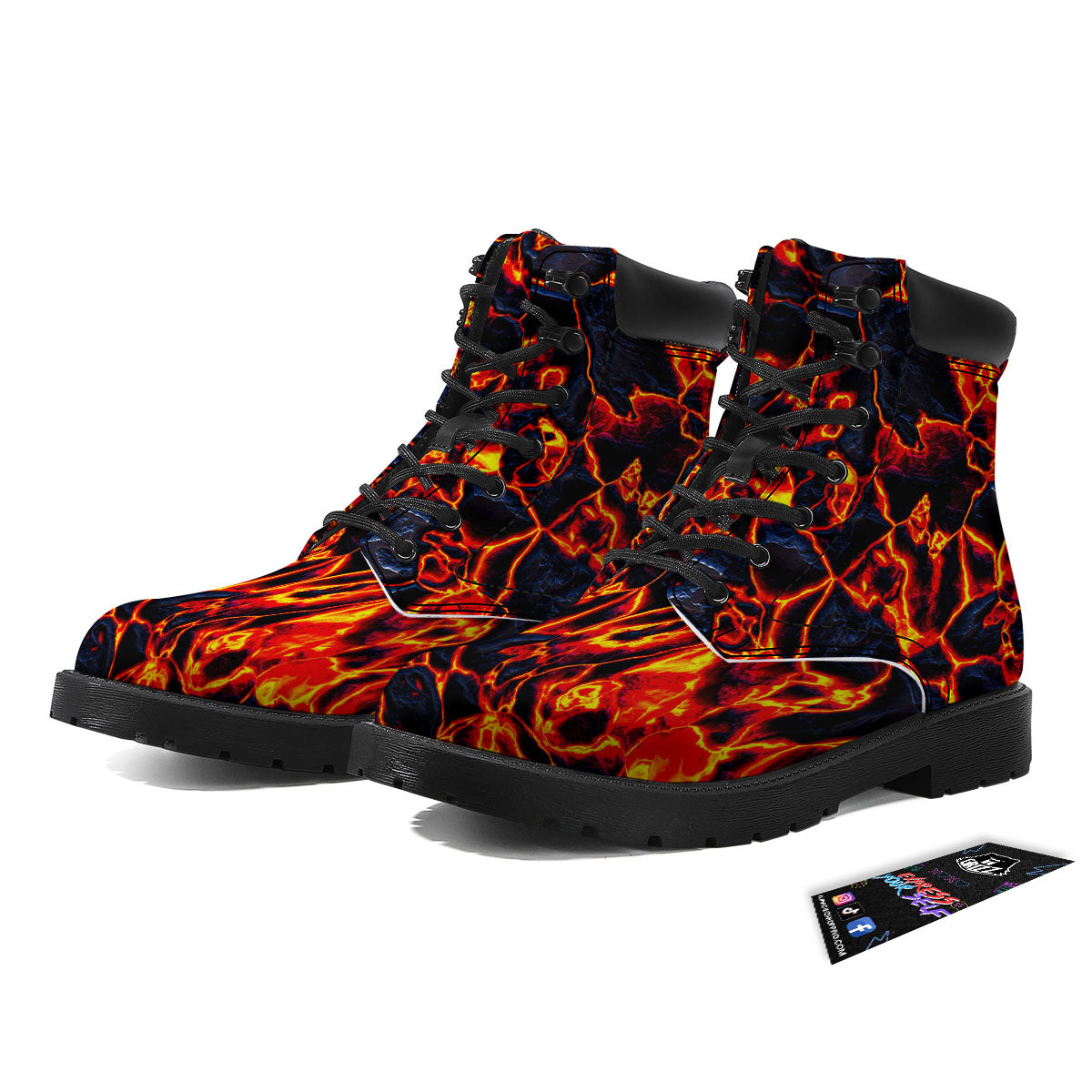 Lava Molten Print Boots-grizzshop