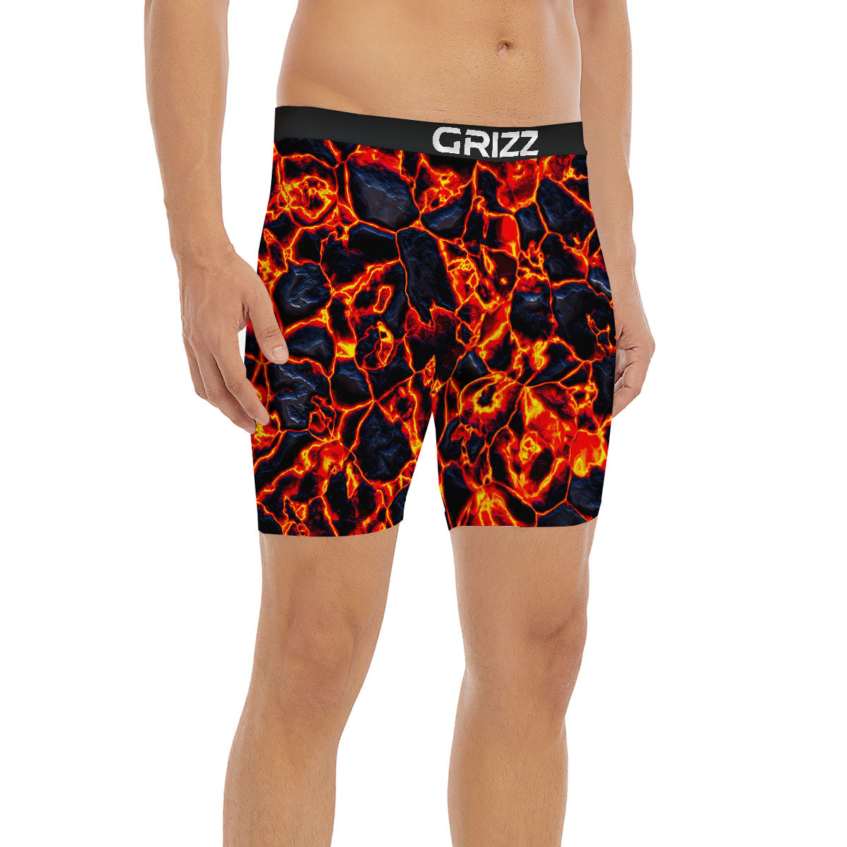 Lava Molten Print Boxer Briefs-grizzshop