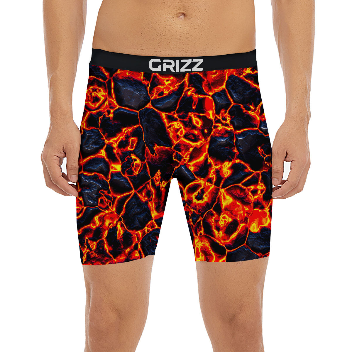 Lava Molten Print Boxer Briefs-grizzshop