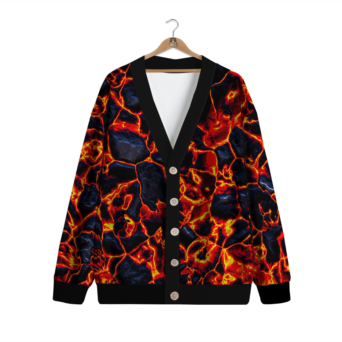 Lava Molten Print Cardigan-grizzshop