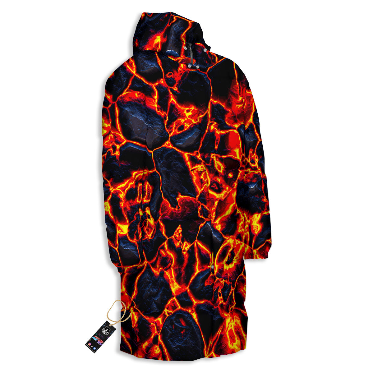 Lava Molten Print Long Down Jacket-grizzshop