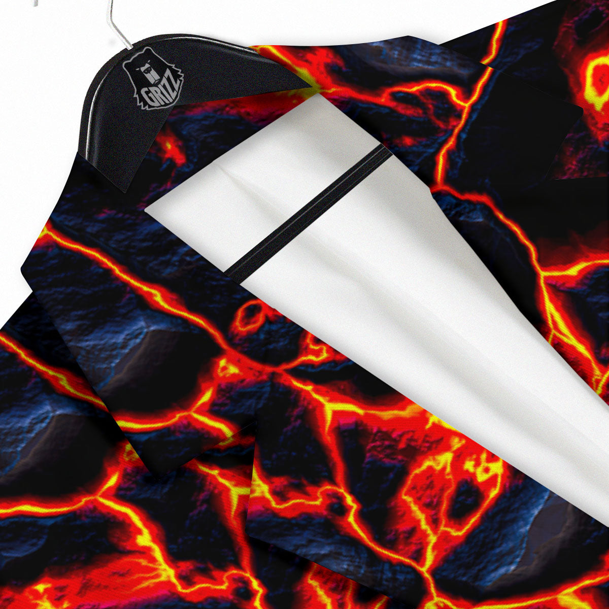 Lava Molten Print Men's Sport Coat-grizzshop