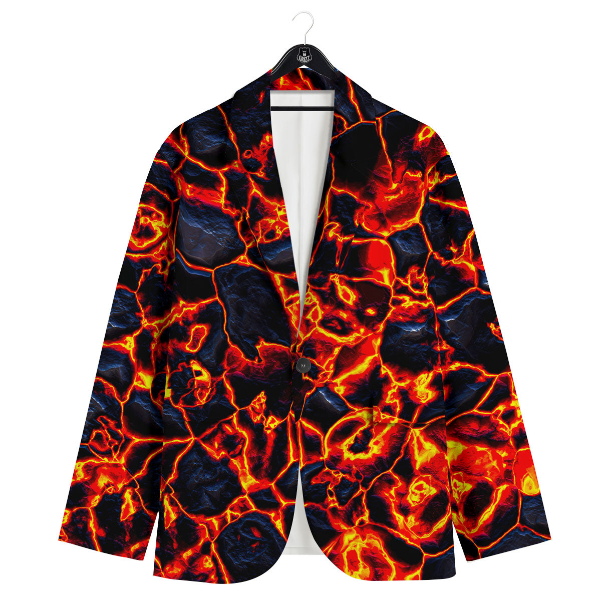 Lava Molten Print Men's Sport Coat-grizzshop