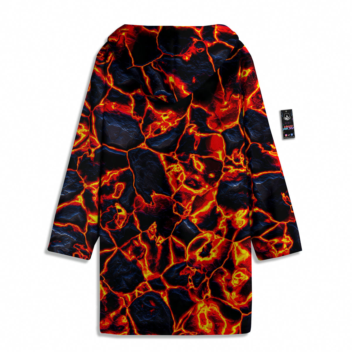 Lava Molten Print Men's Windbreaker Jacket-grizzshop