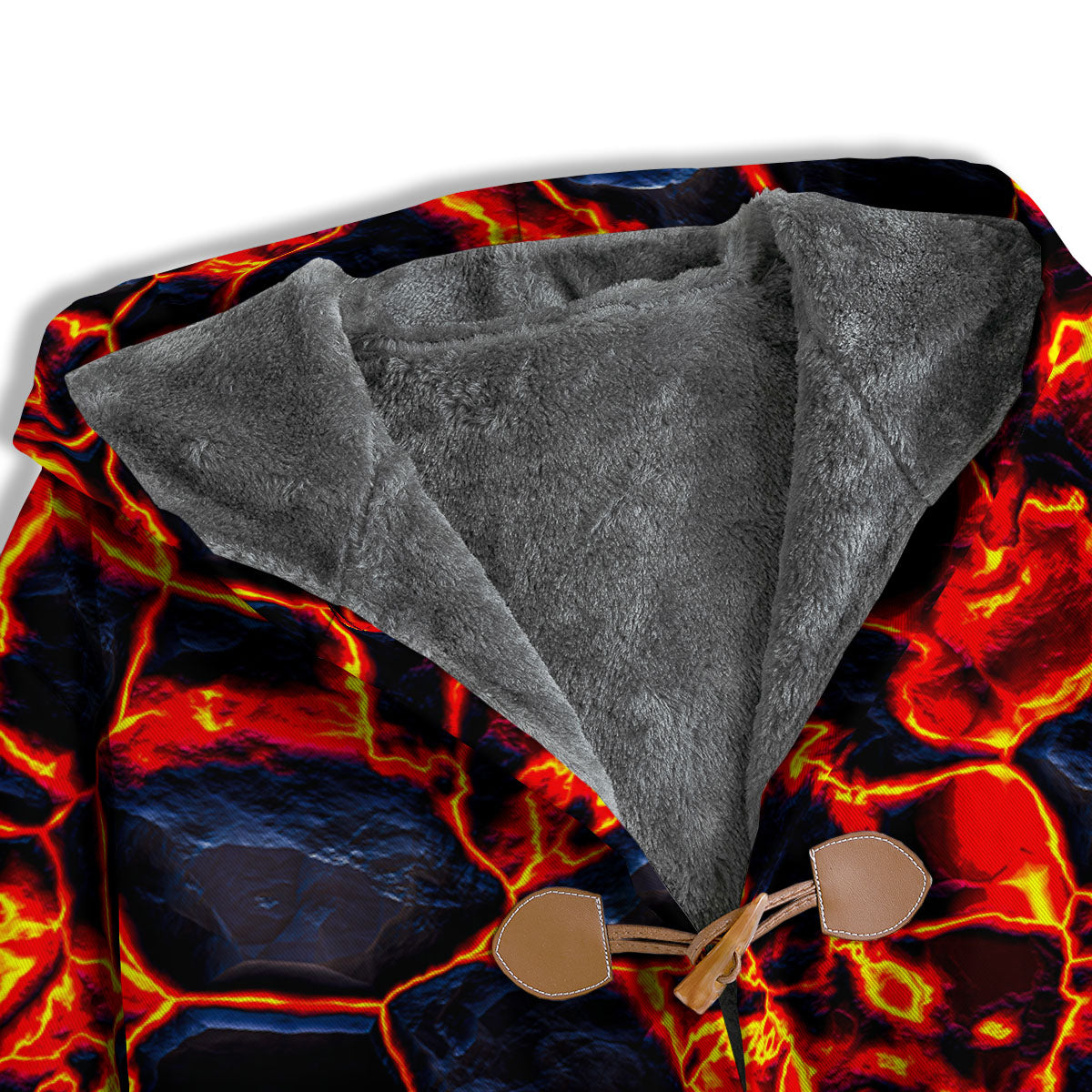 Lava Molten Print Men's Windbreaker Jacket-grizzshop