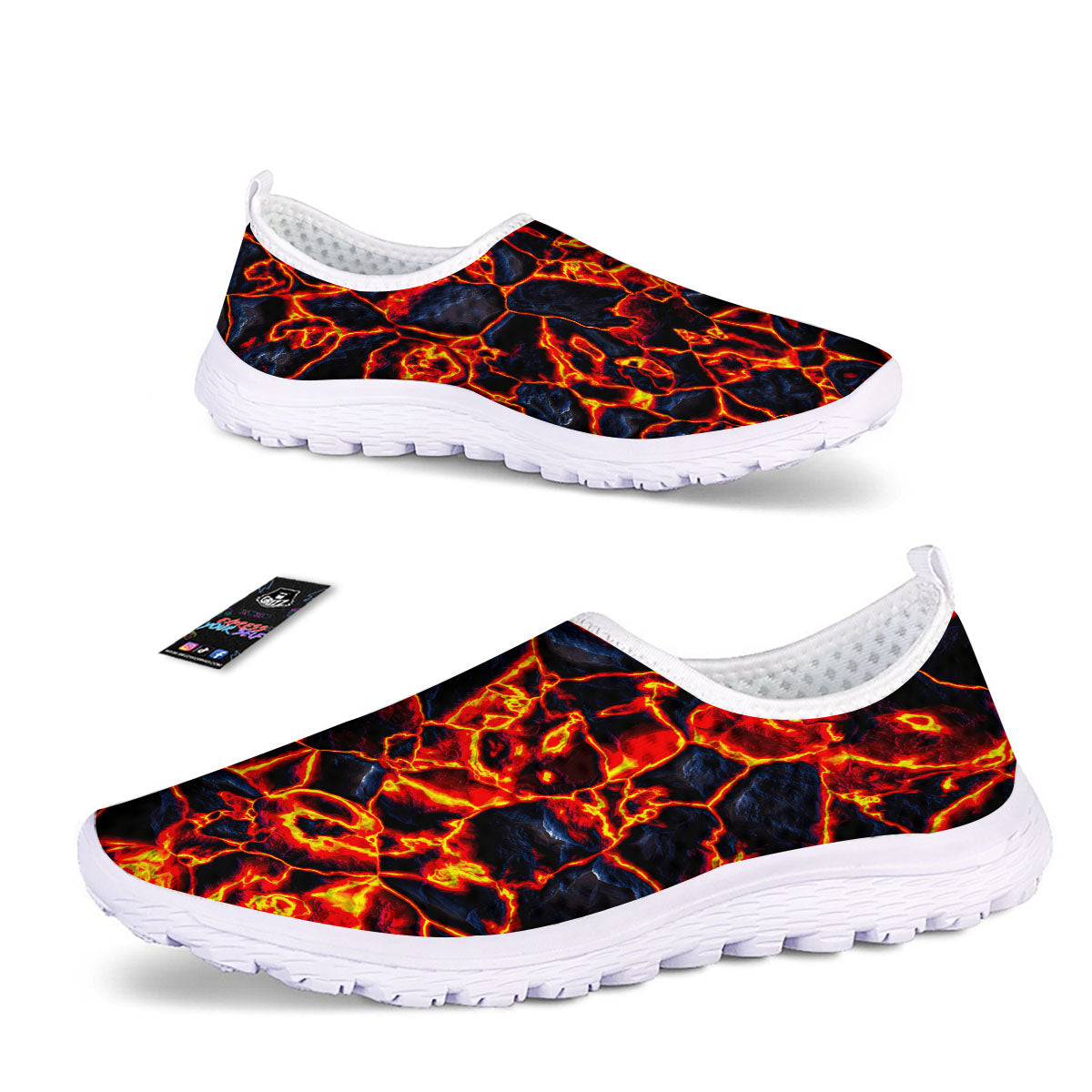 Lava Molten Print Nurse Shoes-grizzshop