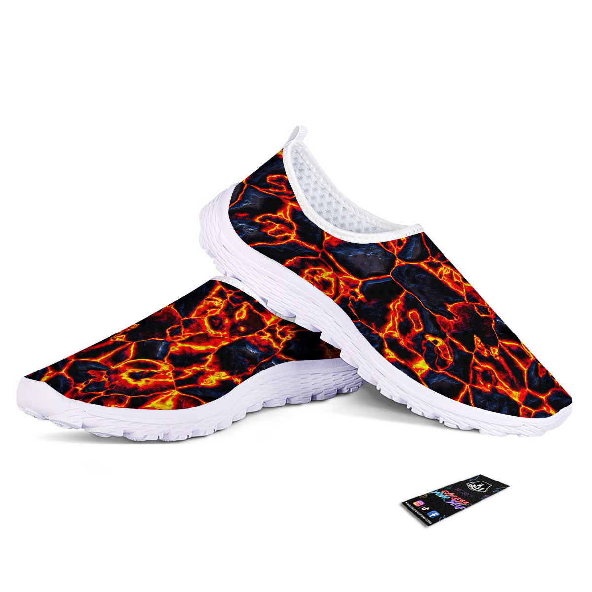 Lava Molten Print Nurse Shoes-grizzshop