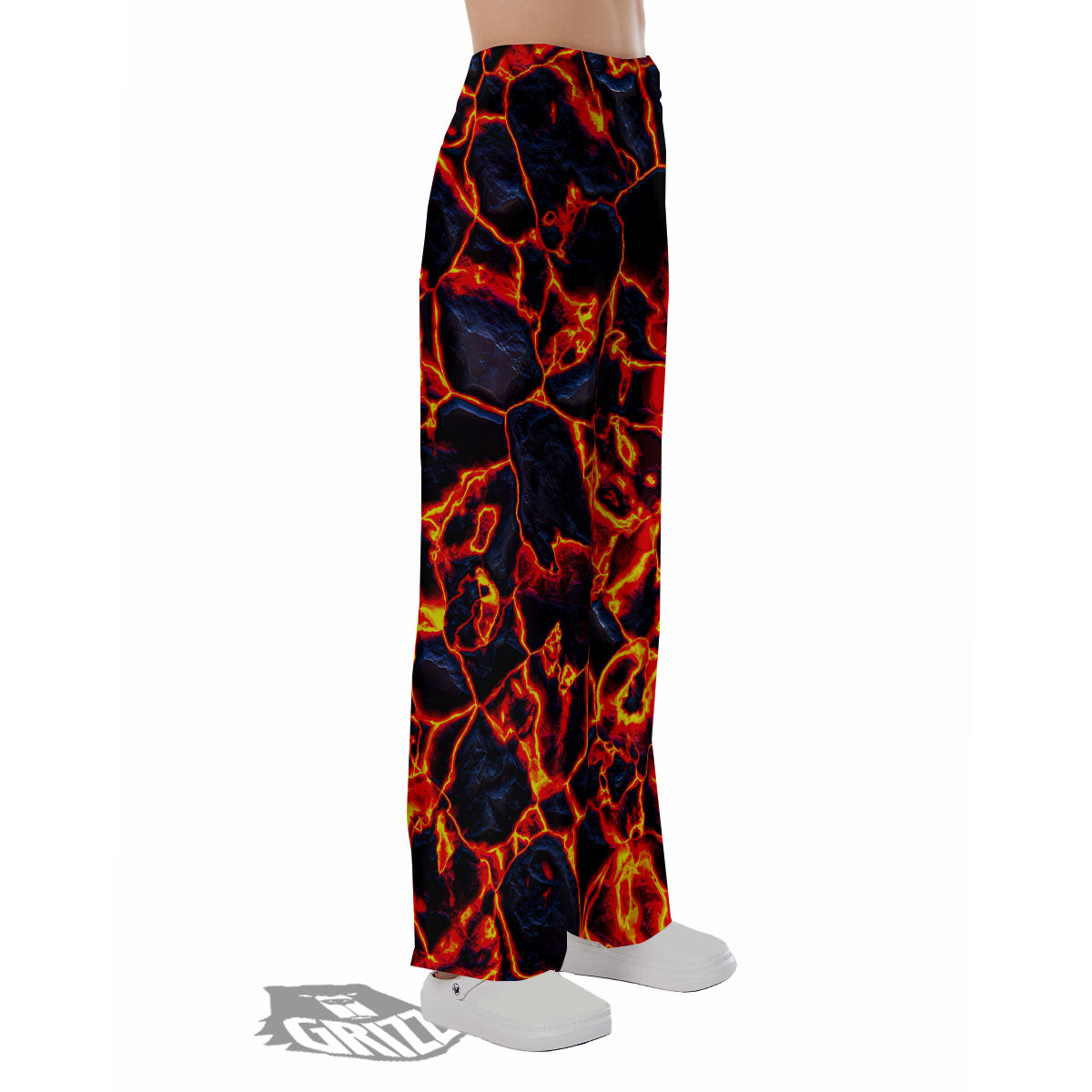 Lava Molten Print Pajama Pants-grizzshop