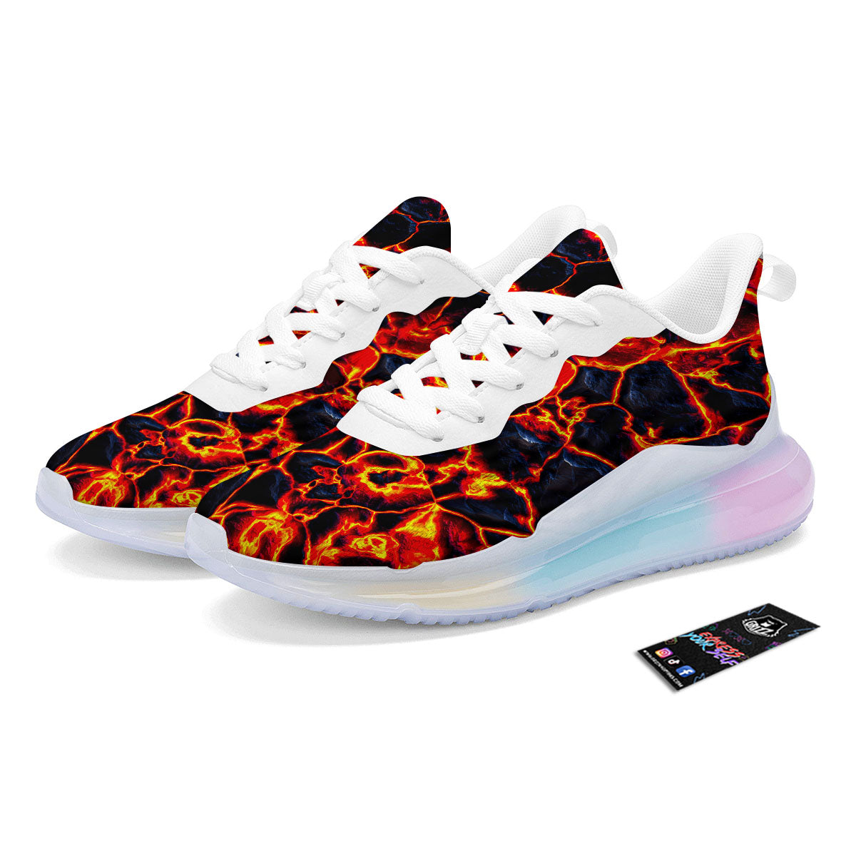 Lava Molten Print Running Sneakers-grizzshop
