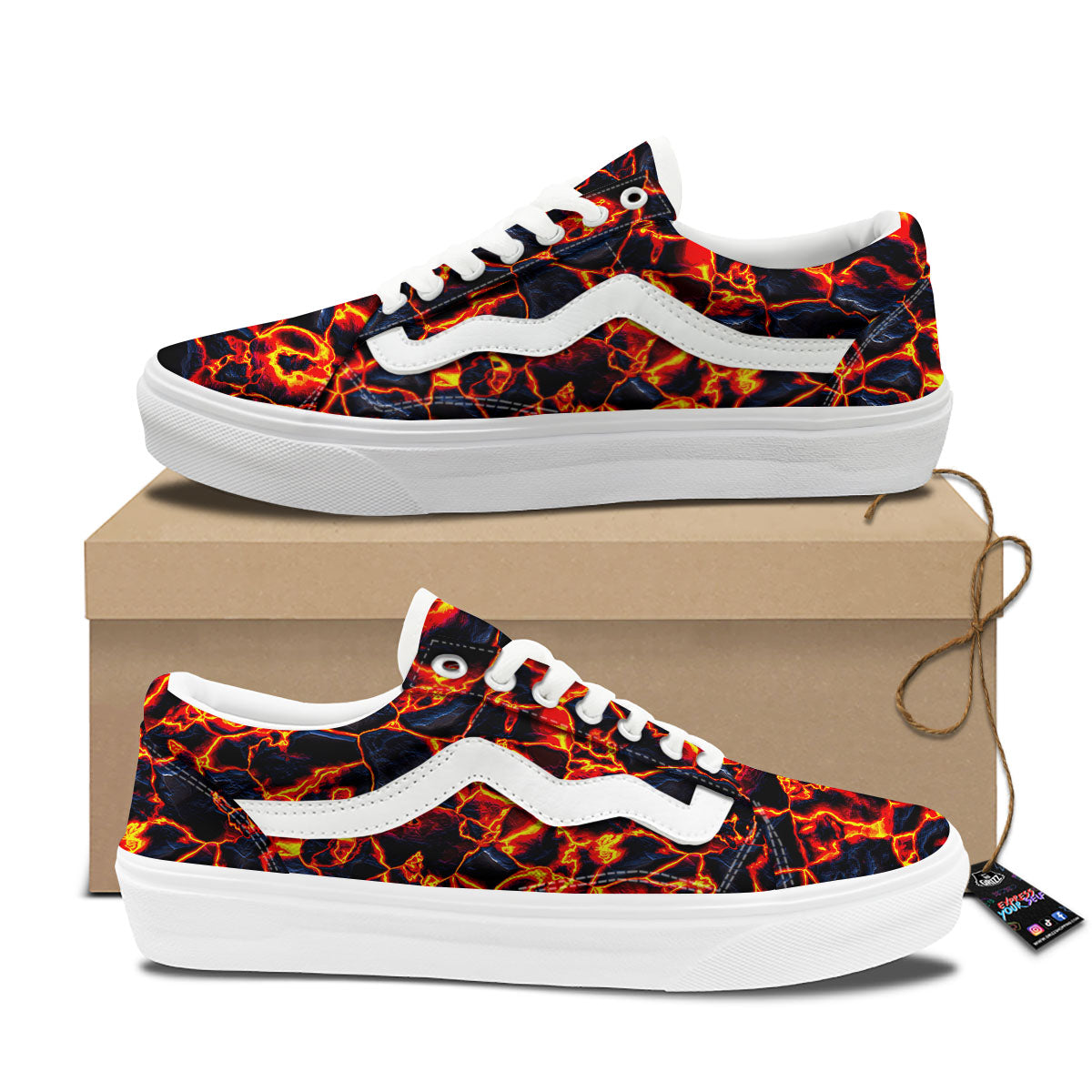Lava Molten Print Skate Shoes-grizzshop