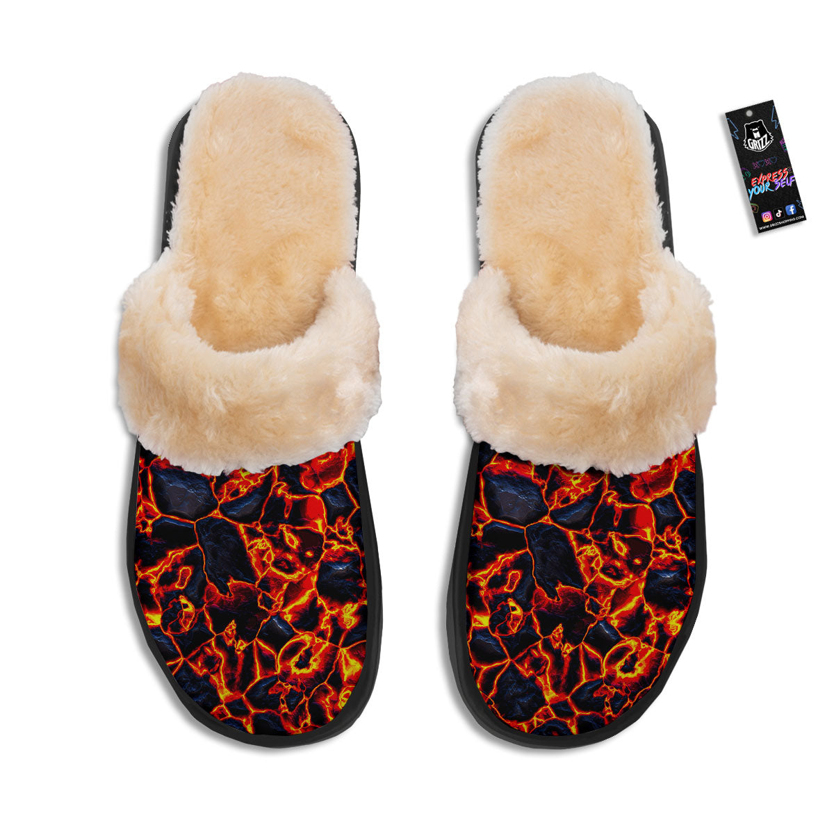 Lava Molten Print Slippers-grizzshop