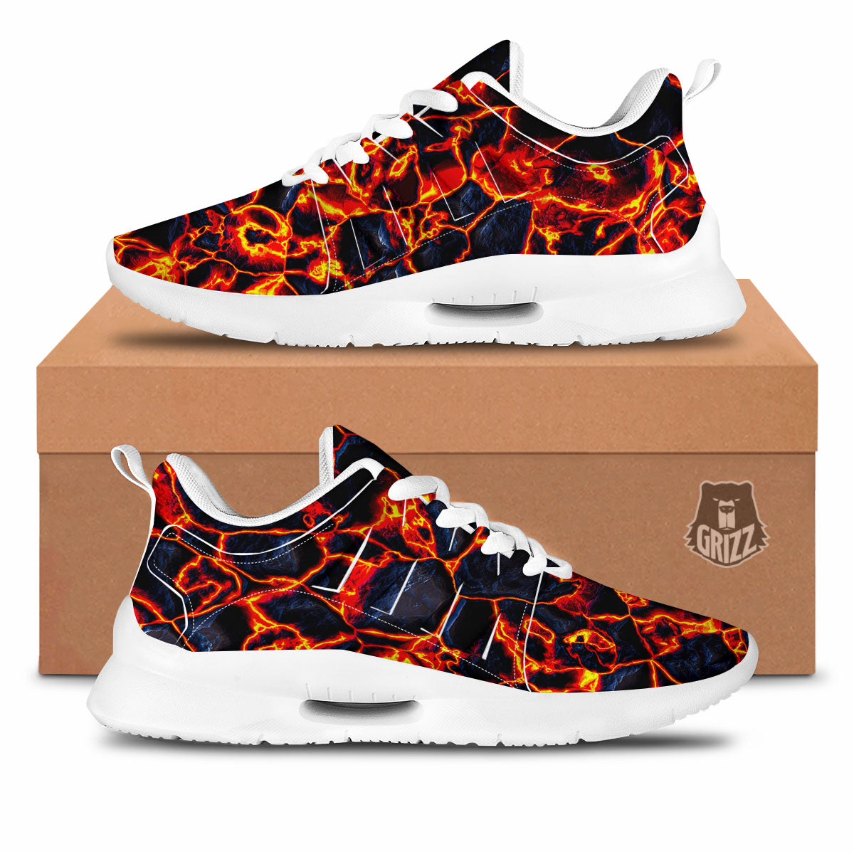 Lava Molten Print Tennis Shoes-grizzshop